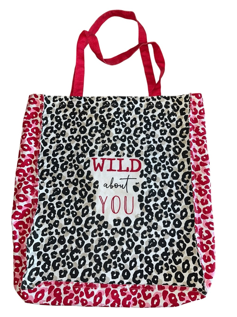 Wild About You Leopard Print Tote Bag - Pink and Black and Red - Picture 2 of 4